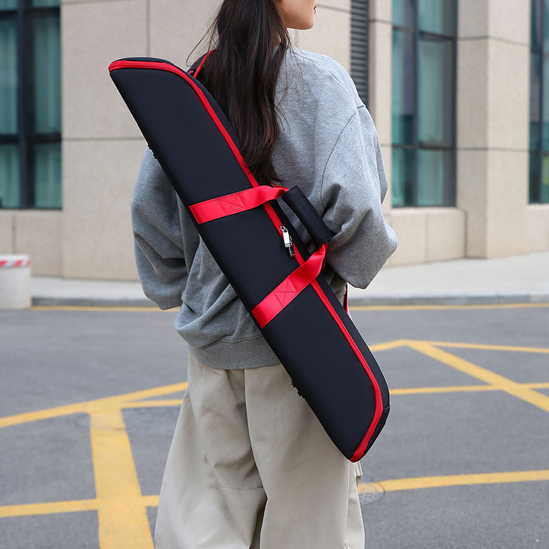 Picture of Cross-Border Billiard Cue Bag Triangle Quick-Release Contrasting Color Shoulder Handbag Oxford Cloth Plus Cotton Protection 1/2 Billiard Cue Bag