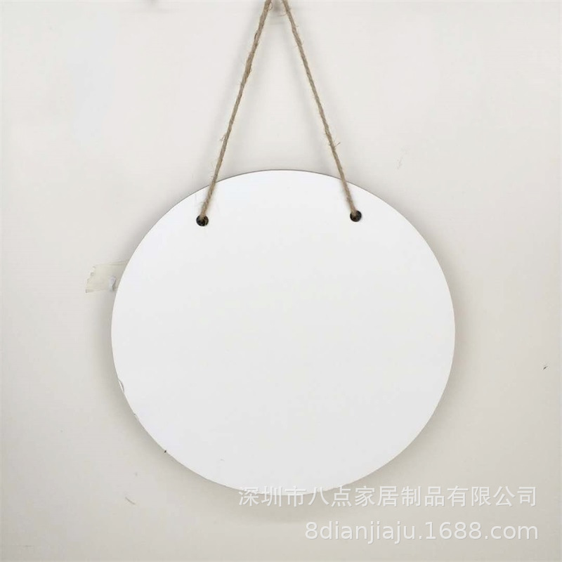 10inch Round Billboard Creative Logo Sublimation Mdf Hanging Sign Blank Round Wooden Sign Manufacturer