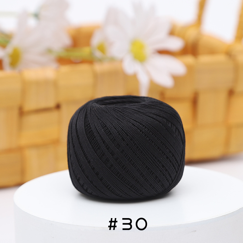 Picture of Warm Color No.10 Lace Strongly Twisted Mercerized Pearl Egyptian Long-staple Cotton Handmade Micro-hook Hand-bow Ball 20g Wool Ball