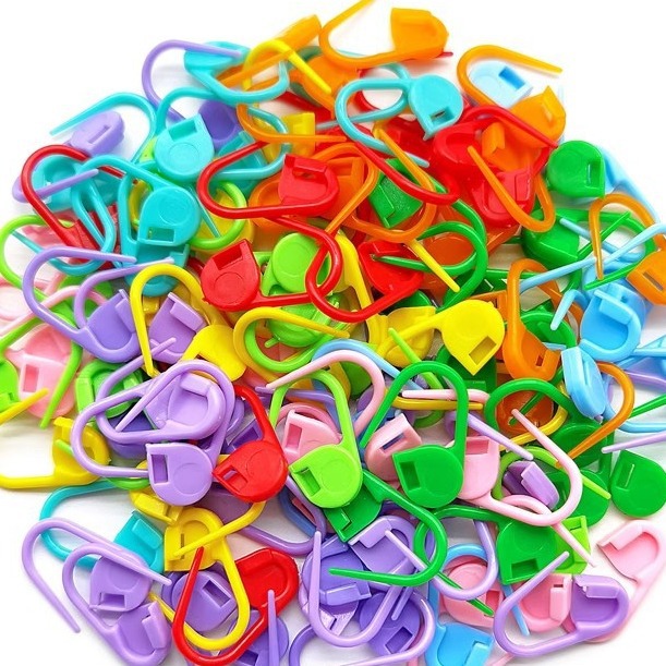 Hand-made wool knitting tool accessories color mark small pin anti-release buckle crochet woven plastic mark buckle