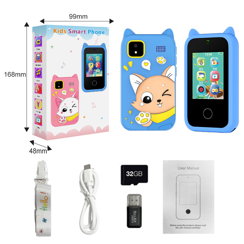 Picture of Cross-border new generation children's camera HD dual lens mobile phone touch video game dinosaur silicone case