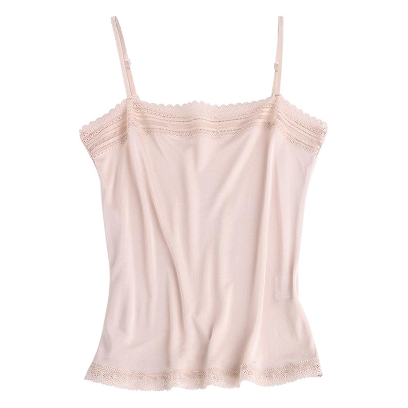 Mulberry Silk Camisole Summer New Women's Silk Knitted Thin Base Shirt Lace Small Camisole Top