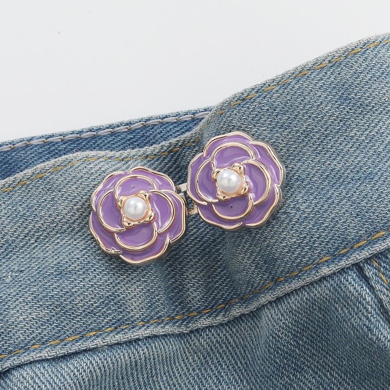 Picture of Chinese Knot Waist Buckle Pair Buckle Flat Bottom Removable Nail-free Seam-free Button Girl's Trouser Skirt Waist Size Change Artifact