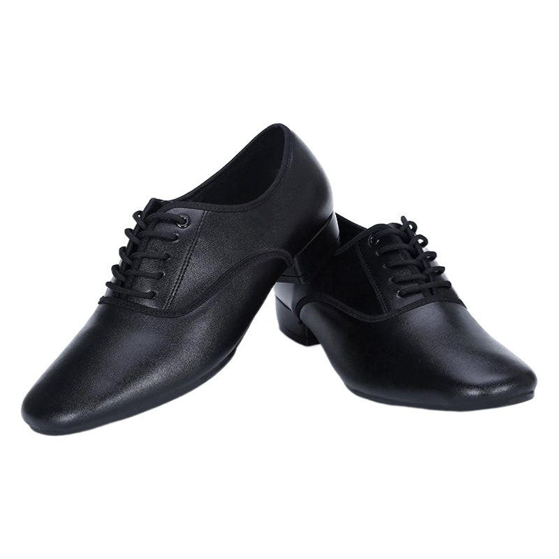 Latin dance shoes men's cowhide teacher shoes square dance shoes adult soft bottom modern dance Chinese standard dance genuine leather
