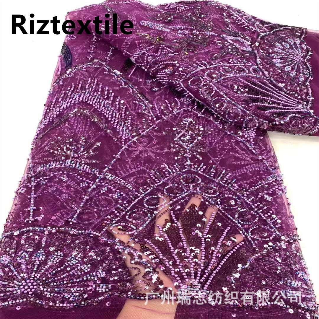 Full Classic Positioning Beads Sequins Southeast Asian Wedding Dress Mesh Lace Dress Kids Fabric Beads Lace