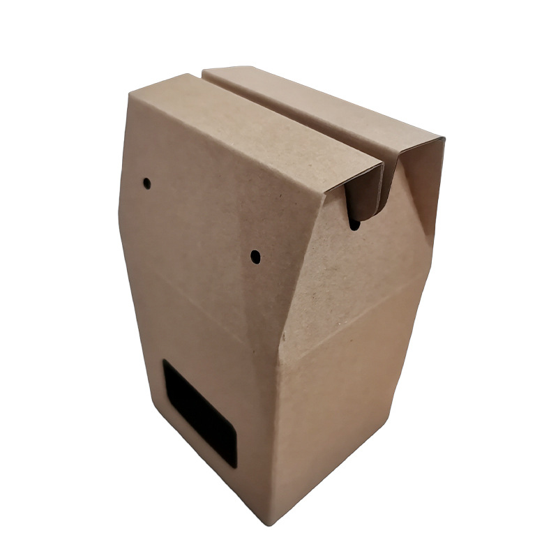 Picture of Kraft paper window box white card corrugated box custom carton printing packaging manufacturers small batch packaging box customization