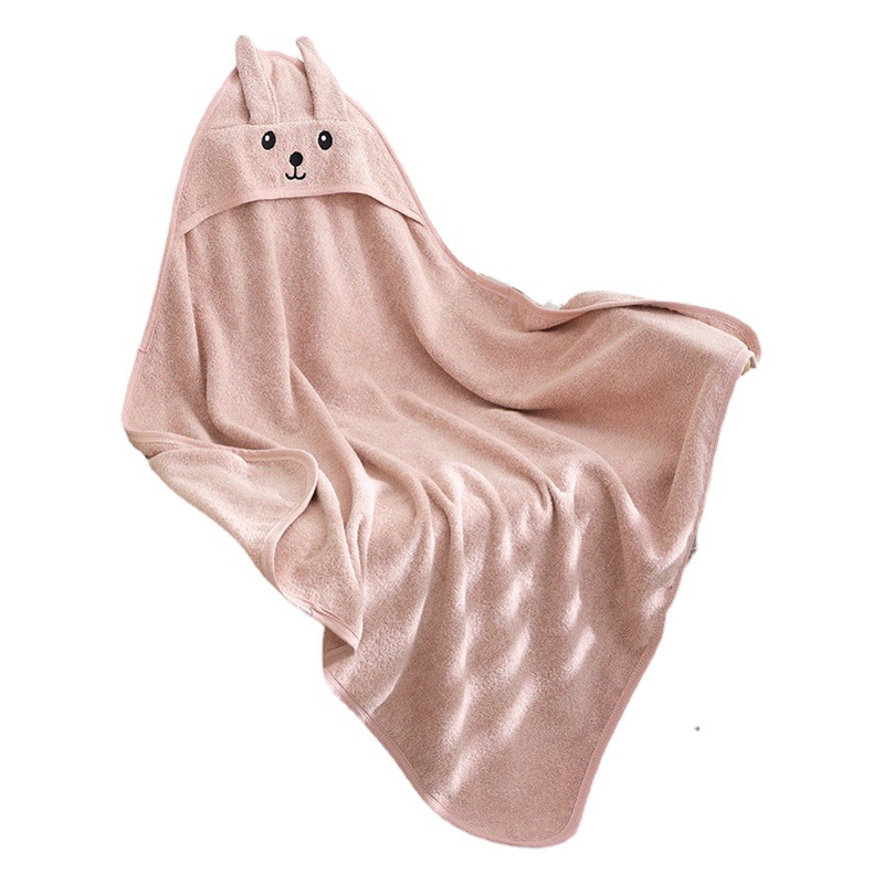 Children's Class A Pure Cotton Cloak Bath Towel Cartoon Hair-free Hooded Baby Package Cute Baby Thickened Soft Absorbent