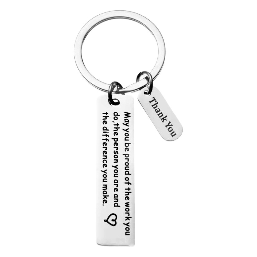 Picture of Stainless steel keychain May you be promise of the work that you do lettering wholesale