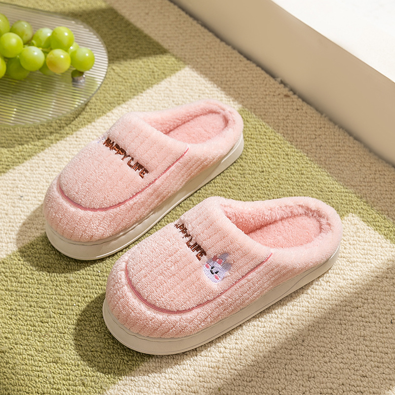 in stock Cotton Slippers Women's Household Autumn and Winter Indoor Warm Home Shoes Couple Slippers Men's Winter Home Shoes Manufacturers