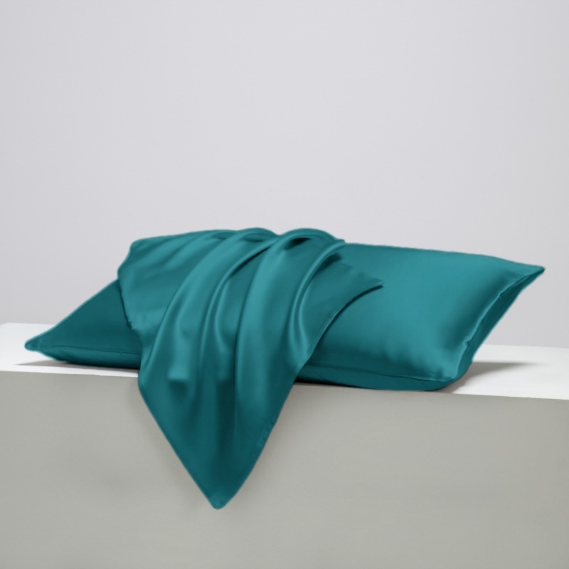 Picture of Foreign Trade Amazon Cross-Border Solid Color Satin Imitation Silk Pillowcase Silk Pillowcase Pocket Pillow