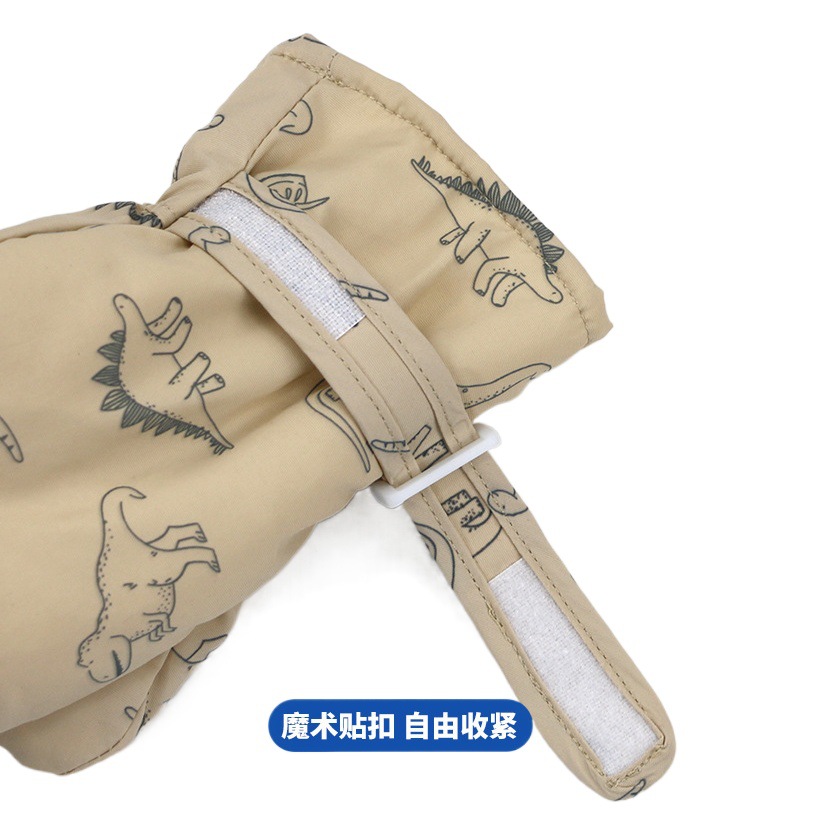 Children's Gloves Cross-border Autumn and Winter New Velvet Thickened Warm Baby Gloves Cold-proof Quick-drying Baby Ski Gloves