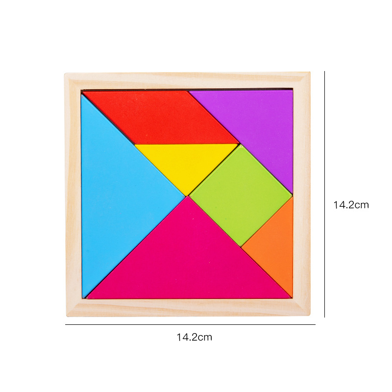 Picture of Kindergarten Varied Tangram Teaching Aids Assembled Geometric Shape Benefitable Intelligence Toys 6-12 Years Old Children's Small Gift Award
