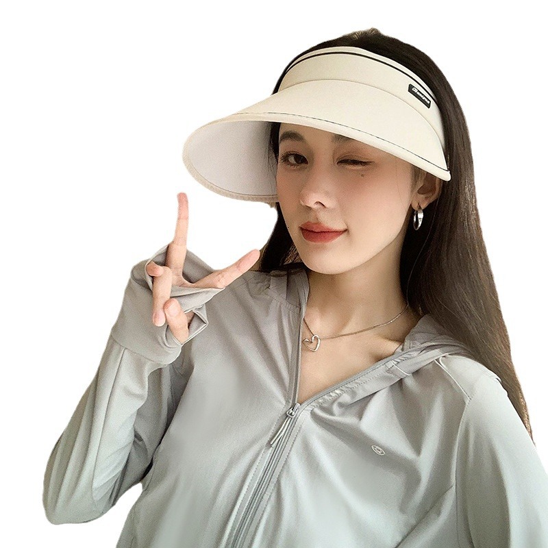 Picture of Sun hat foldable sun hat outdoor riding Women's Big brim empty top cycling sun protection fisherman sun hat