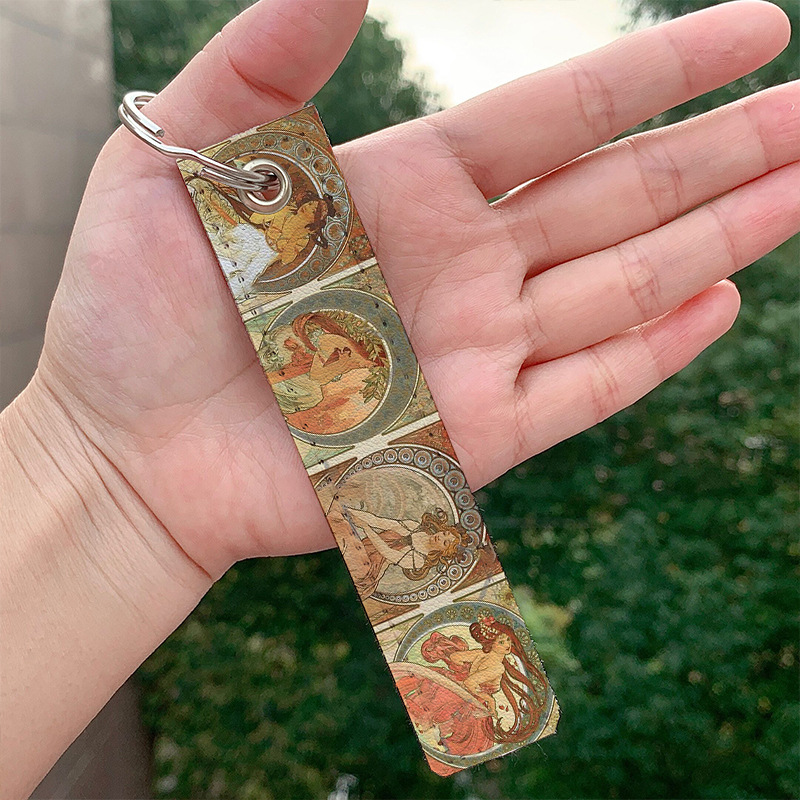 Picture of Amazon Cross-Border European and American Popular Vintage Alphonse Mucha Mucha Mucha Keychain Wholesale