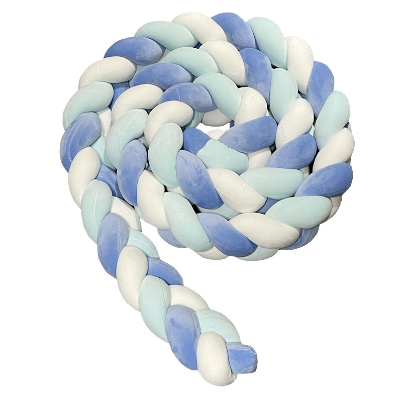 Picture of Baby Bed Circumference ins New Hand-Woven Long Knotted Ball Three-strand Brait Anti-collision Soft Bag Baby Bed Circumference