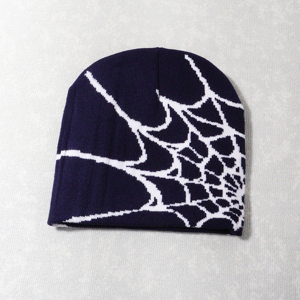 Picture of Hot sale spider web Y2K foreign trade knitted hat European and American hat trend winter hat jacquard special cross-border factory straight hair