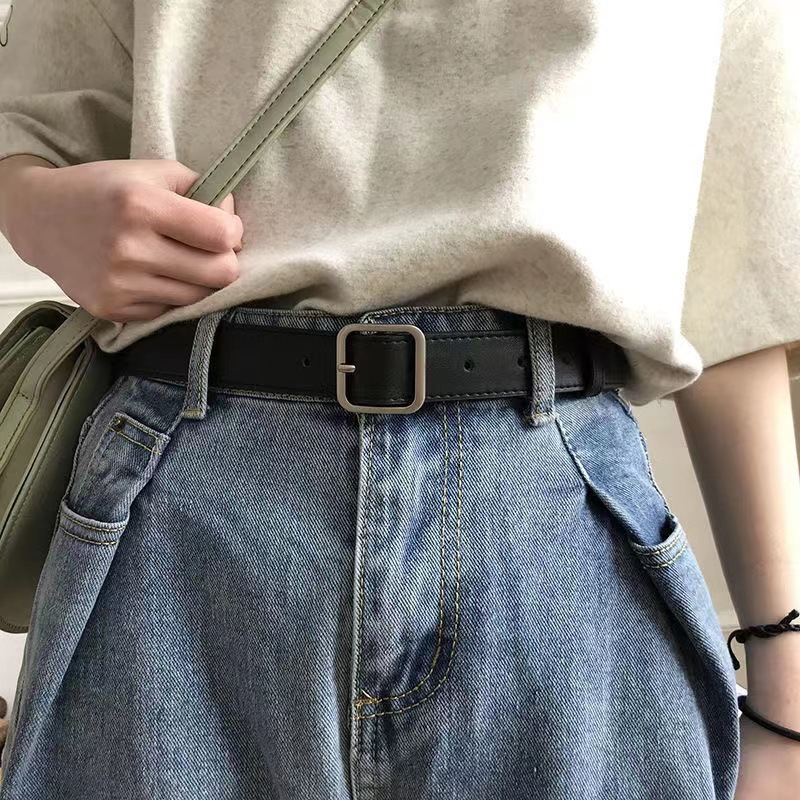 Picture of New Square buckle belt for women South Korea fashion all-Match belt Chic student casual retro Chic color buckle belt pants belt