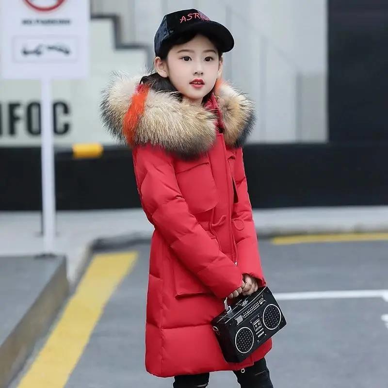 Picture of Girls' Cotton-padded Clothes 2021 New Korean Style Fashionable All-match Down Cotton-padded Jacket Mid-length Cotton-padded Jacket Trend for Middle-aged Children
