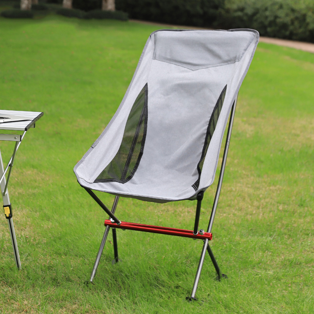 Sumi Outdoor Portable 7075 Aluminum Alloy Folding Moon Chair Recliner Camping Large All-Aluminum Beach Chair