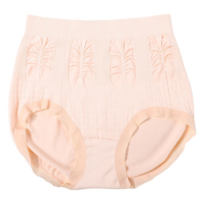 Sweet girl style colorful seamless high waist underwear women's seamless plus size belly contracting underwear antibacterial crotch briefs fashion