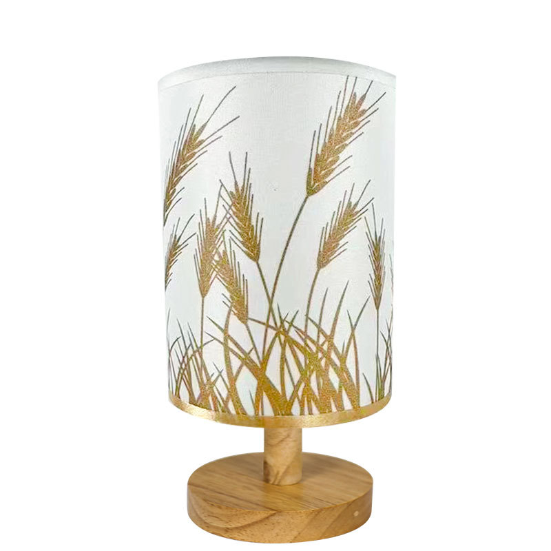 Picture of creative handmade diy dried flower embossed table lamp night light bedroom bedside lamp hotel bed and breakfast lamp