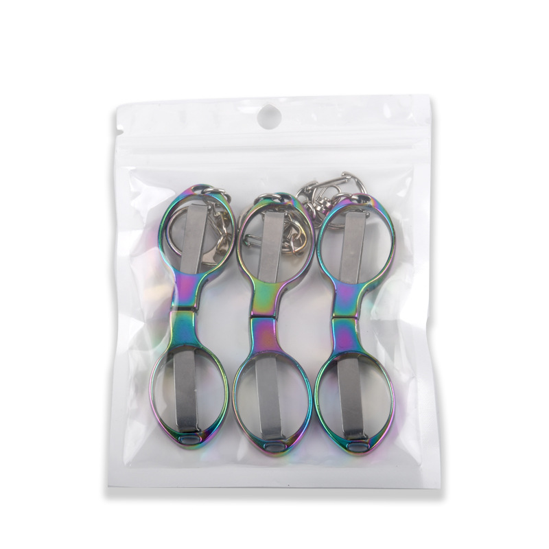 Picture of Stainless steel folding scissors plastic handle/alloy stretch shear travel portable fishing Special 8/eight character scissors wholesale