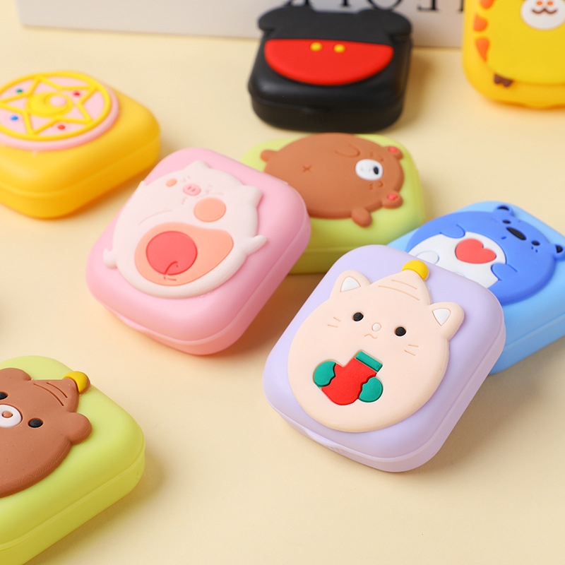 Picture of Creative cute girl Heart star moon box glasses case cartoon contact lens myopia couple box beauty contact double box