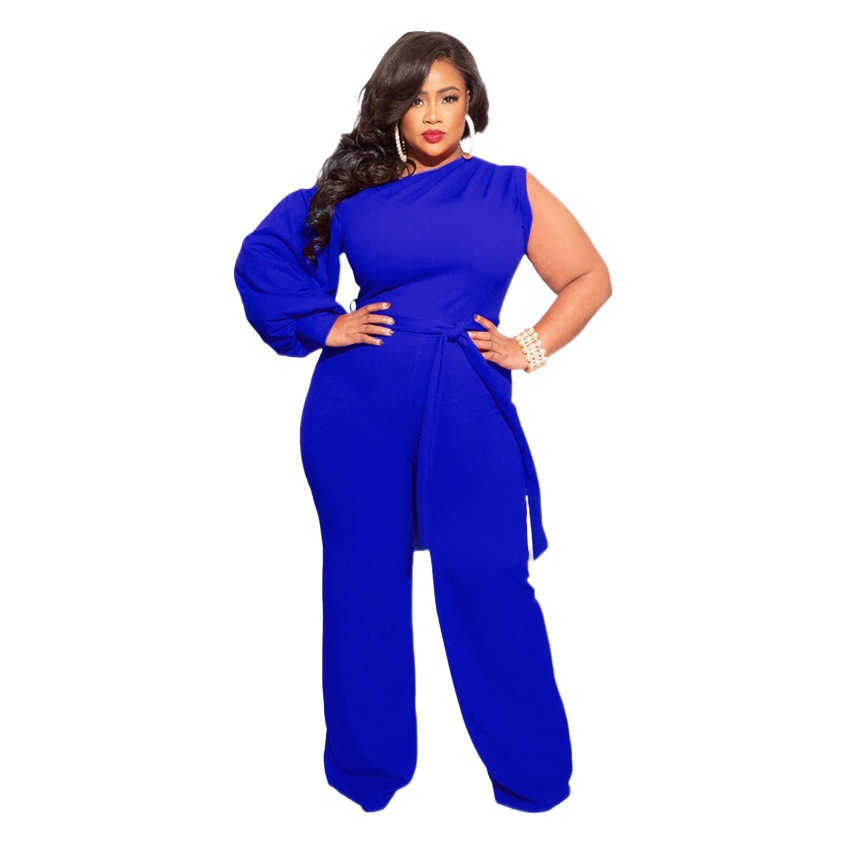 N7089 Amazon 2021 autumn European and American plus size women's sports pants women's pants wide legs a generation of pants women