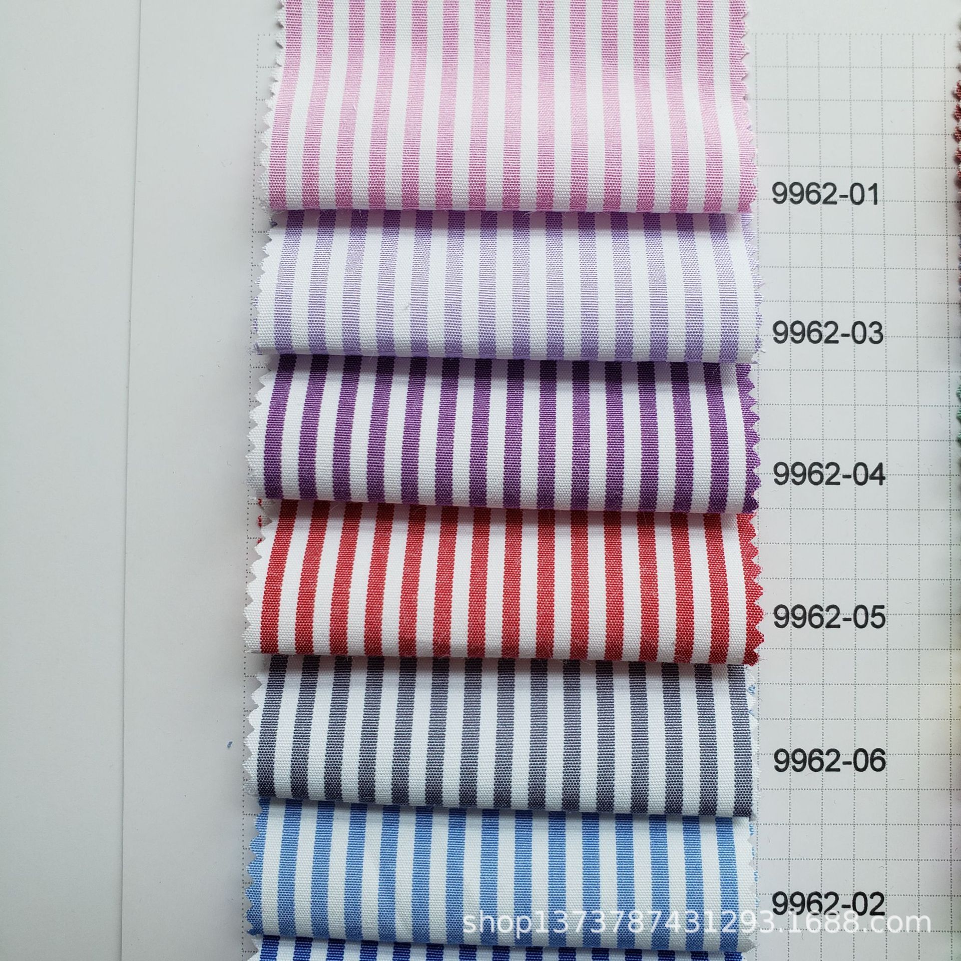 Picture of Spot supply professional wear striped shirt fabric 40 polyester cotton yarn-dyed shirt clothing fabric