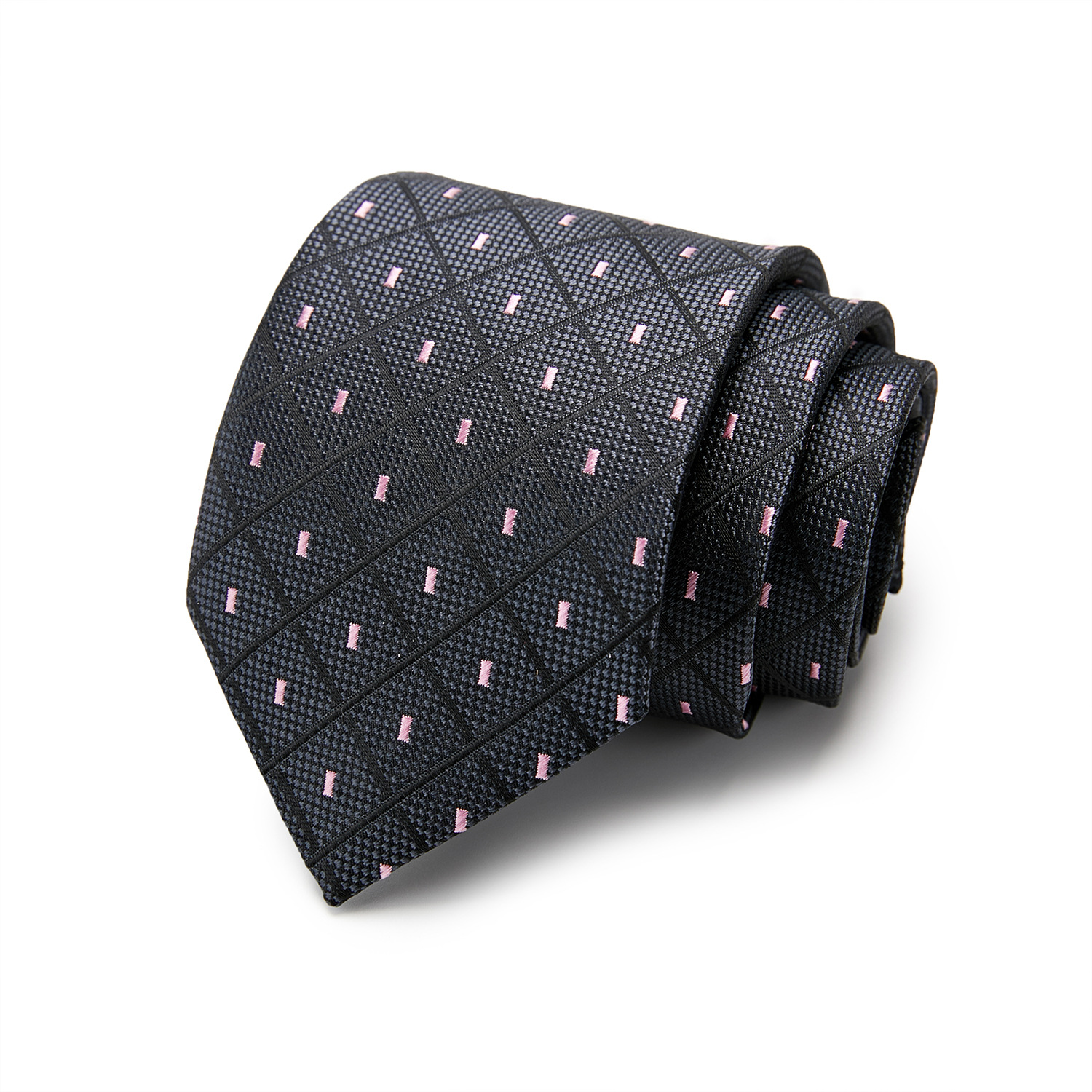 Picture of Tie spot tie polyester silk tie manufacturer 8cm business men's formal wear wedding studio tie