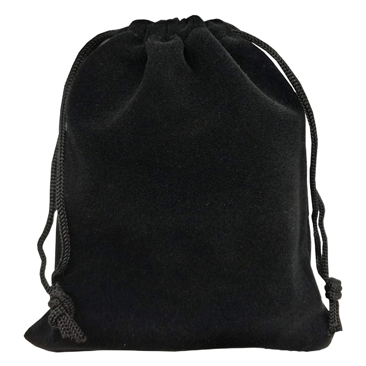 Black Flocking Cloth Drawstring Bag Fleece Hair Dryer Storage Bag Multi-size Jewelry Jewelry Bundle Pocket Printable Logo