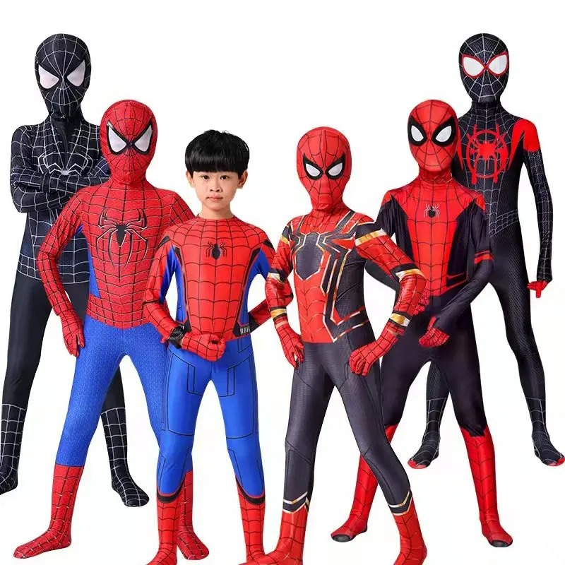 Kids Adult Classic Miles Steel Expedition Extraordinary Spider One-piece Tight cosplay Halloween Dress