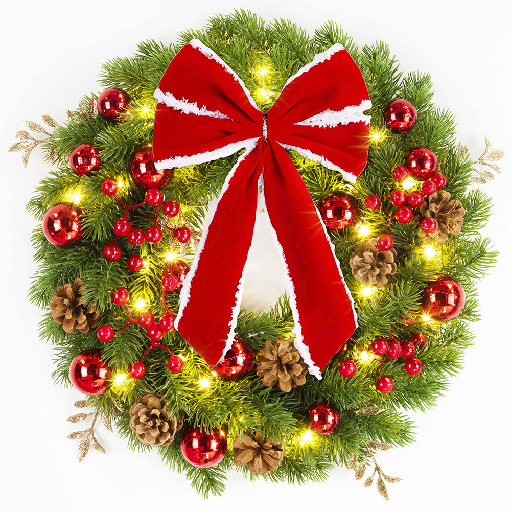 Christmas Garland Christmas Decorations 16 Inch 40cm Indoor Garland Christmas Door Wall Pendant Amazon Cross Border