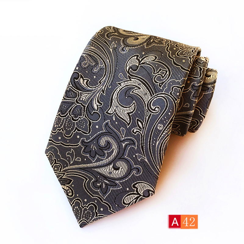 Picture of Source Factory Hot Jacquard Fabric Tie Men's Dress Business Suit Accessories Tie Wholesale