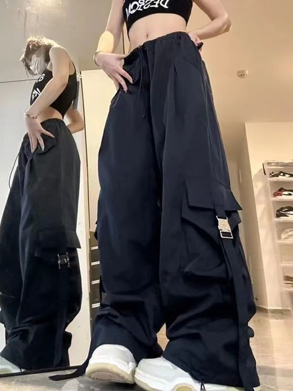 Picture of Maillard fashion tall and small parachute leg cargo pants women's loose straight niche design slacks