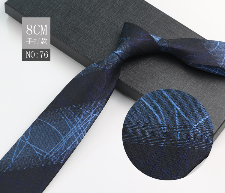 Picture of Men's Tie Business Shirt Stripesd Security Professional Formal Wear Wholesale Plus Logo Manufacturer 8cm Hand-Made