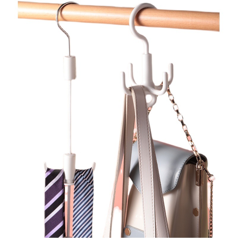 Mimu Rotating Four-Claw Hook Wardrobe Bag Hat Scarf Storage Artifact Multi-Functional Hanging Rack Storage Rack