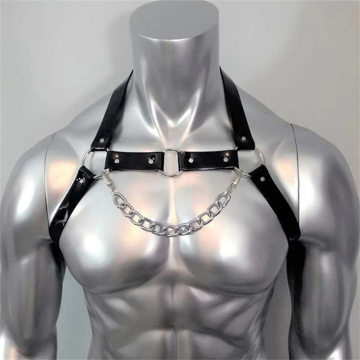 Cross-border sexy men's macho bondage clothing nightclub performance clothing wear leather shoulder strap strap accessories wholesale