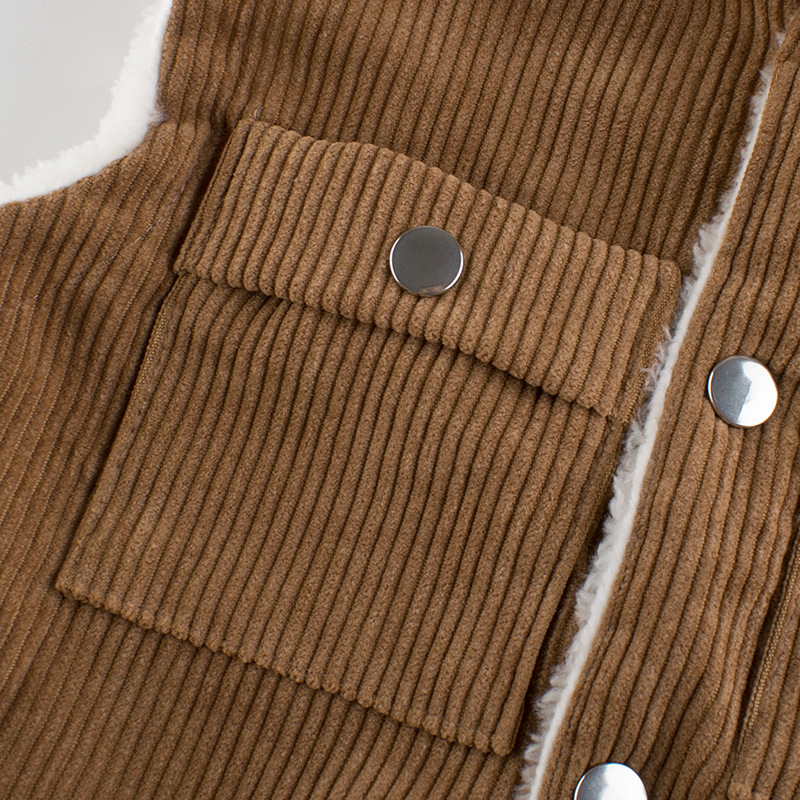 Picture of Spring Kidsren's Clothing Kidsren's Vest New 2024 Boys' Lamb Velvet Fleece-Lined Baby Clothing Warm Tops
