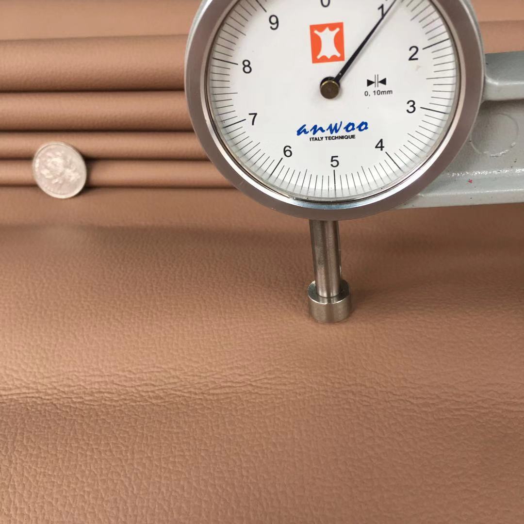 Top layer cowhide light brown Madas pattern car interior car leather 1.4 thick car seat