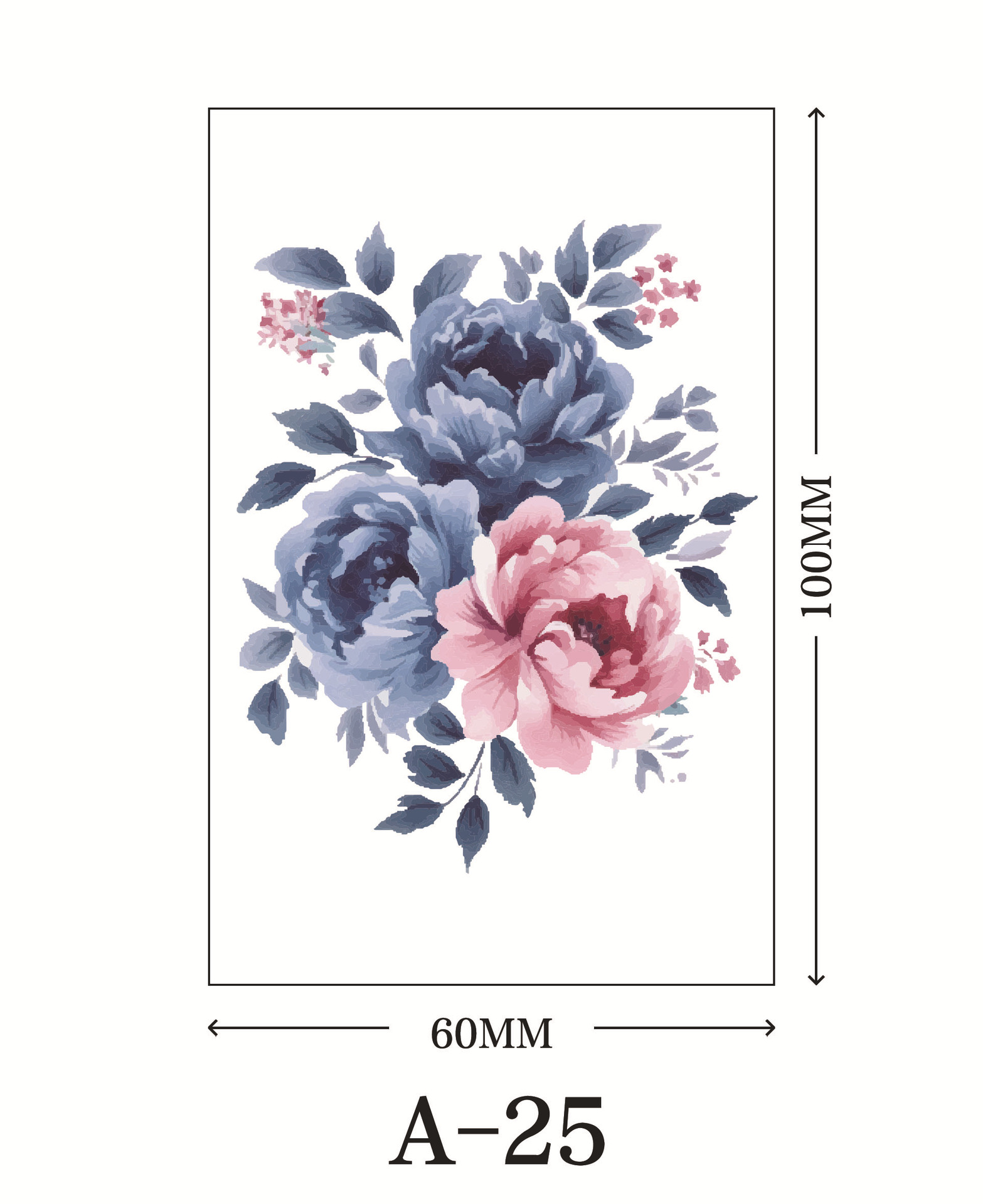 Picture of New cross-border rose flower tattoo stickers small fresh net red color tattoo stickers factory wholesale waterproof and durable