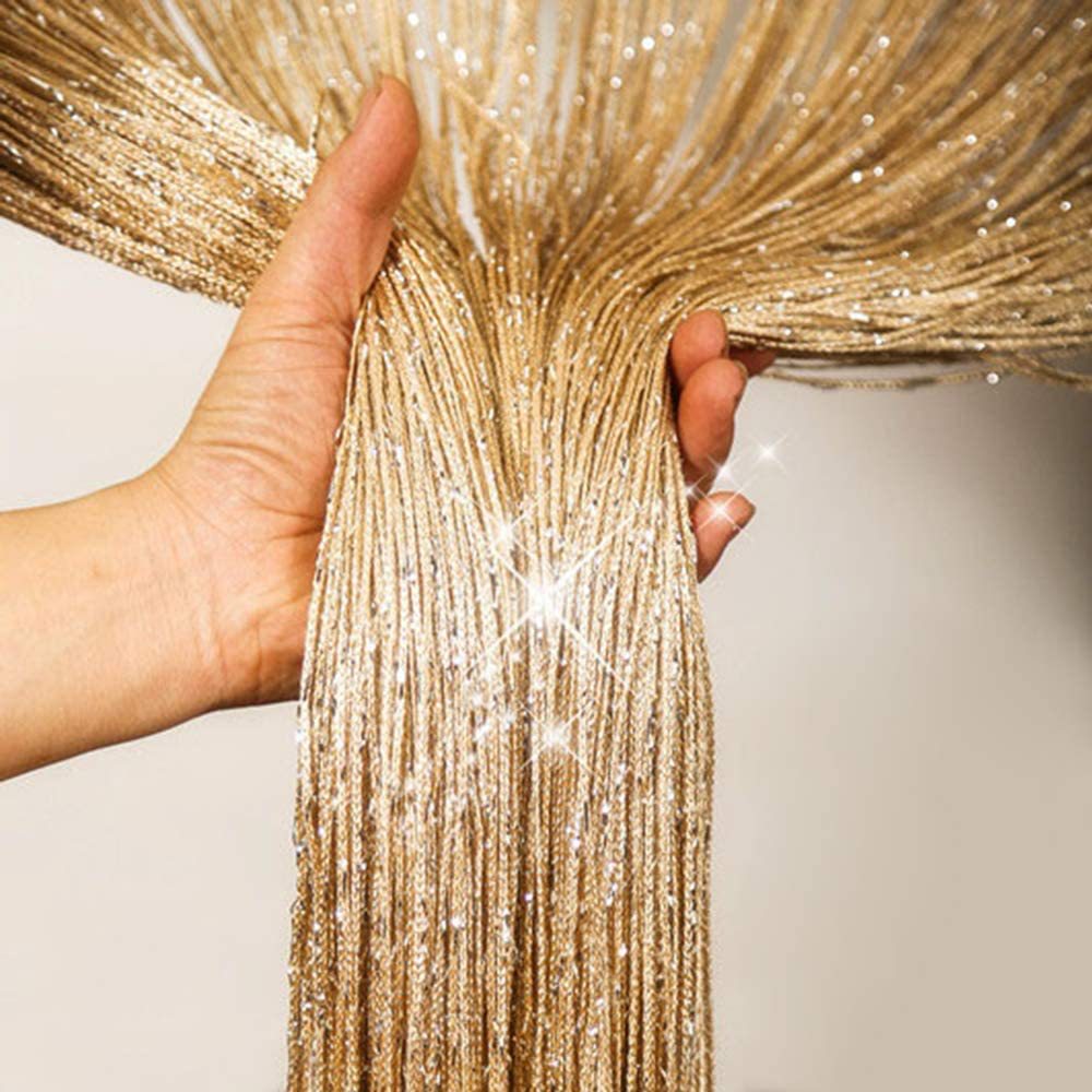 Hot Selling Encrypted Silver Thread Curtain Door Curtain Hanging Curtain Partition Entrance Curtain Non-Tangled Korean Wedding Decorative Curtain Wholesale