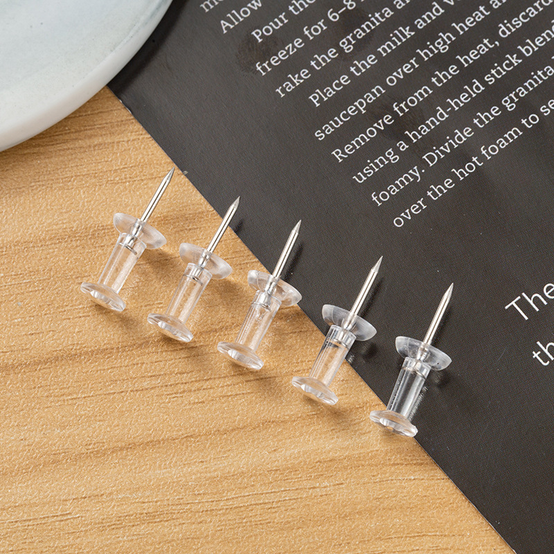 Amazon pushpin color transparent I-shaped pin special-shaped I-shaped pin plastic pin pushpin press nail color nail bulk