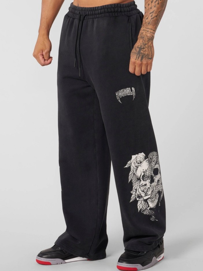 Cross-border Trendy Brand Men's Sports Pants Cotton American Style Sports Casual Straight Pants Gym Running Training Pants