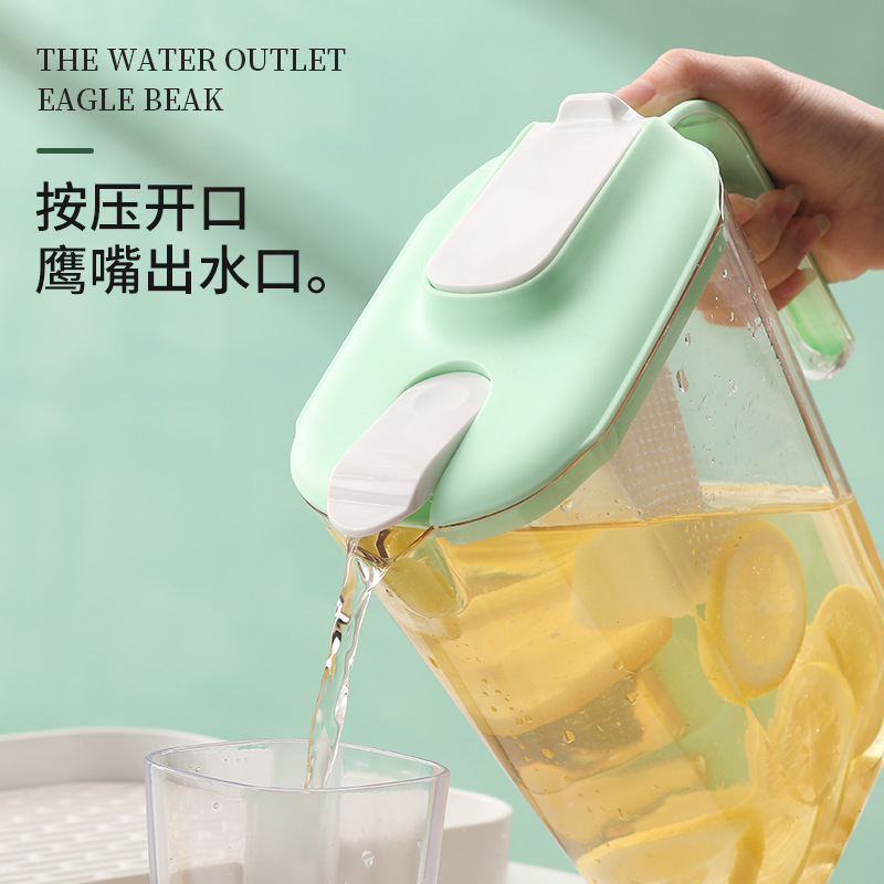 Picture of Summer Household Cold Water Kettle Refrigerator Cold Water Kettle Large Capacity High Temperature Resistant Japanese Style Cold Water Bucket with Lid Manufacturer Wholesale