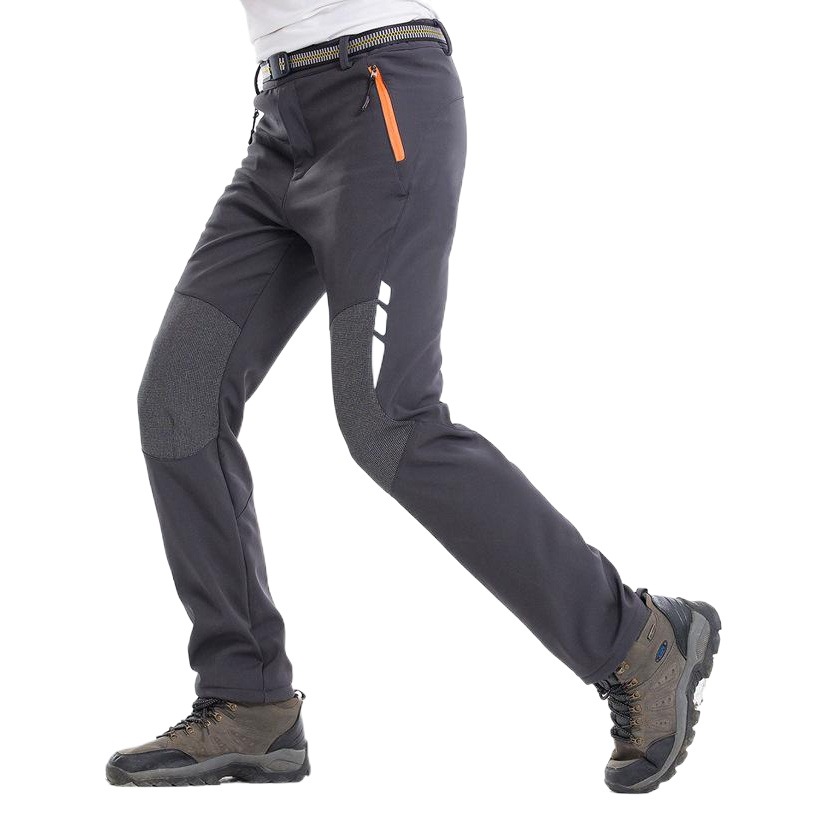 Picture of Men's Outdoor Sports Assault Pants with Velvet and Thickeneding for Autumn and Winter Large Size Waterproof Soft Shell Fleece Ski Mountaineering Pants
