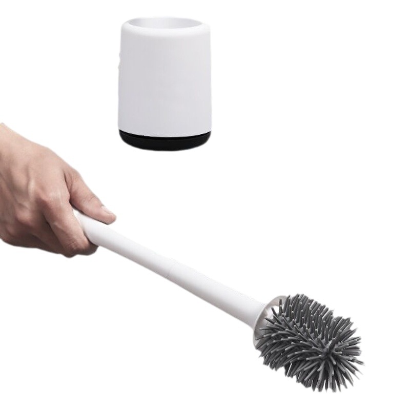 Household toilet simple non-dead angle toilet brush long handle soft fur wall-mounted cleaning suit toilet brush