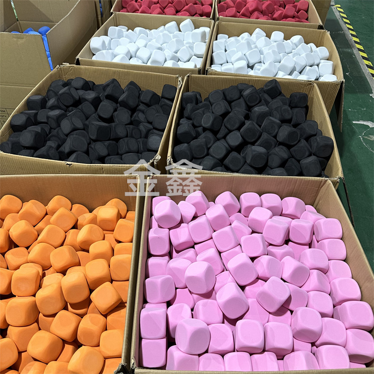 Factory wholesale color round corner grinding forming EVA building blocks toy EVA dice EVA block printable