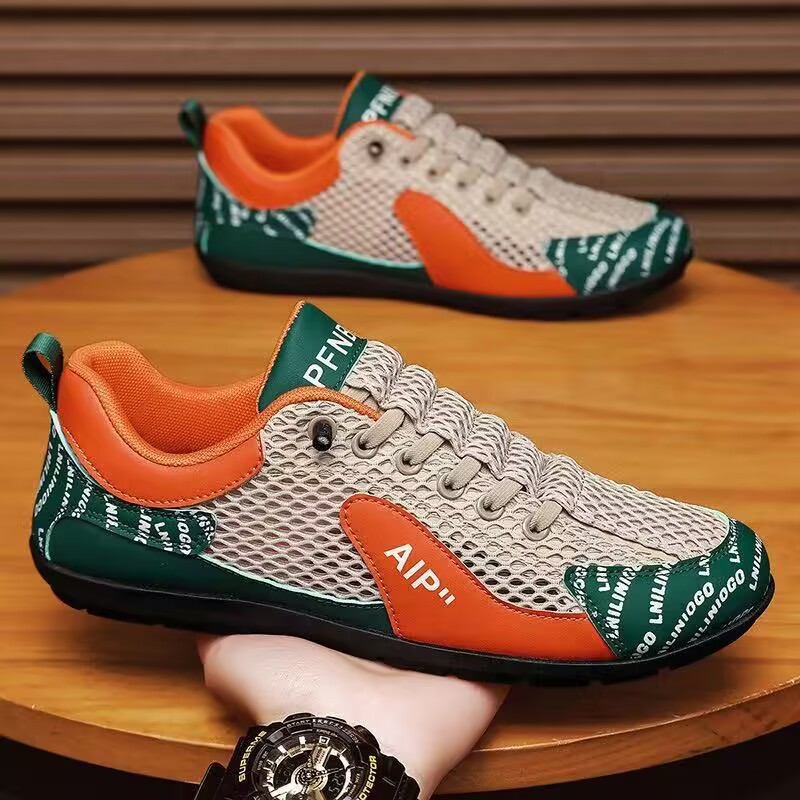 Men's shoes 2025 new versatile summer low-top soft-soled beanie shoes men's breathable mesh casual versatile Forrest Gump shoes