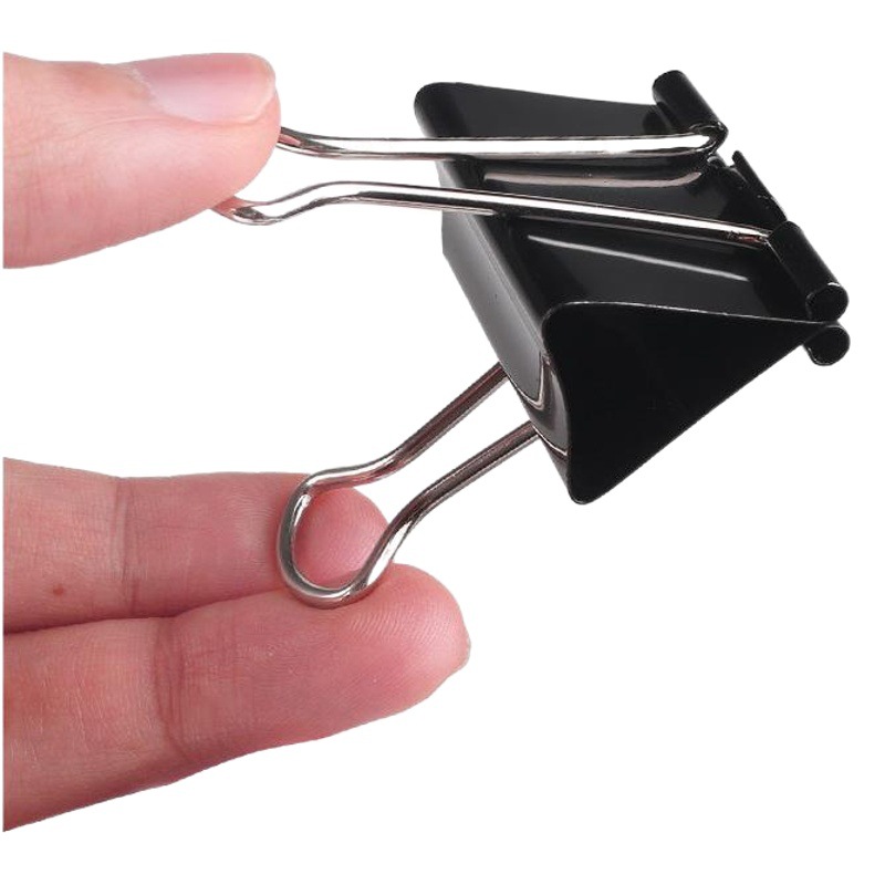 Clip black long tail clip 25mm4 metal dovetail clip bulk stationery clip ticket clip direct sales